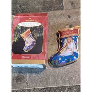 Hallmark 1997 daughter ornament Xmas Decor stocking